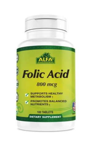 Ácido Fólico Alfa Vitamins Folic Acid